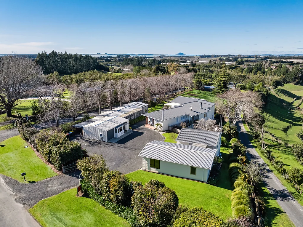 Katikati Two dwellings, business income, garages, comfort