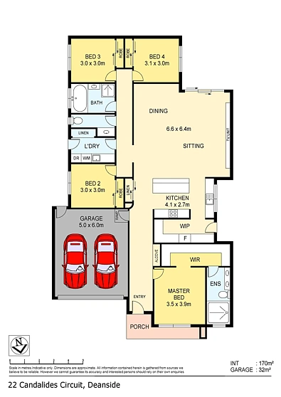 户型图 - 22 Candalides Circuit, Deanside, VIC 3336