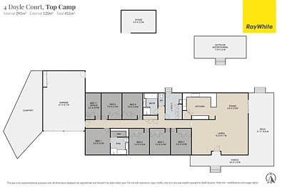 户型图 - 4 Doyle Court, Top Camp, QLD 4350