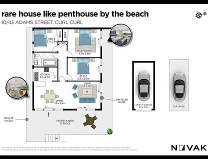 10/43 Adams Street, Curl Curl, Northern Beaches, 3房, 1浴, Apartment
