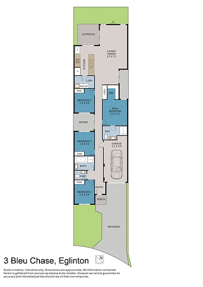 3 Bleu Chase, Eglinton, WA 6034, 4房, 2浴, House
