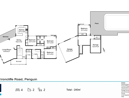 83 Ironcliffe Road, Penguin, TAS 7316, 4 Kuwarto, 2 Banyo, House