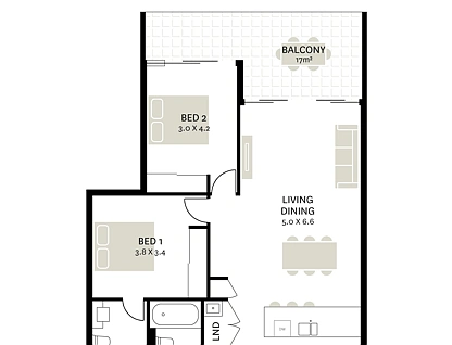 301/828 Elizabeth Street, Waterloo, Eastern Suburbs, 2 غرف, 2 حمامات, Apartment