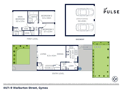 44/1-9 Warburton Street, Gymea, Sutherland Shire, 3部屋, 2バスルーム, Townhouse
