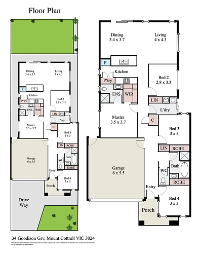 34 Goodison Grv, Mount Cottrell, VIC 3024, 4 રૂમ, 2 બાથરૂમ, House