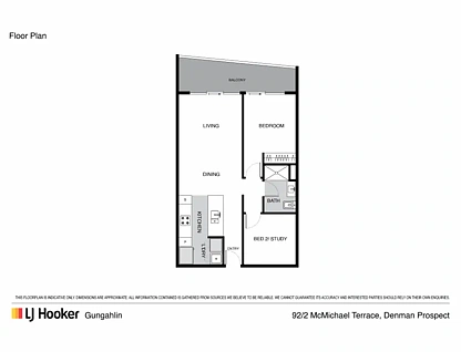 92/2 McMichael Terrace, Denman Prospect, Molonglo Valley District, 1 રૂમ, 1 બાથરૂમ, Apartment