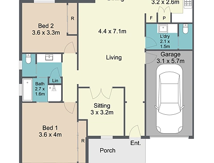 2/117 Morrisset Street, Bathurst, Central Tablelands, 2 침실, 1 욕실, Apartment