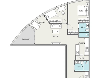 157/41 Chandler Street, Belconnen, Belconnen District, 2 phòng ngủ, 2 phòng tắm, Apartment