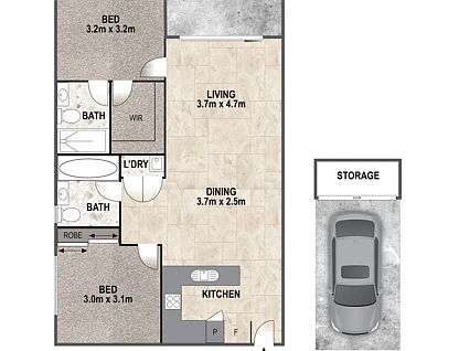 7/20 Amelia Street, Coorparoo, Brisbane - Eastern Region, 2 غرف, 2 حمامات, Apartment