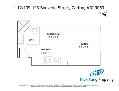 112/139-143 Bouverie Street, Carlton, Melbourne CBD, 1 Schlafzimmer, 1 Badezimmer, Apartment
