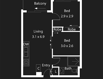 403/6 Gribble Street, Gungahlin, ACT 2912, 2 Kuwarto, 1 Banyo, Apartment