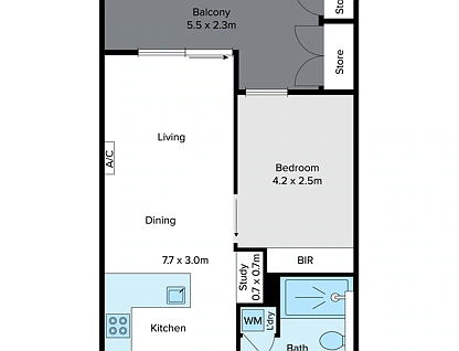 111/218 Bay Road, Sandringham, Bayside, 1 ਕਮਰੇ, 1 ਬਾਥਰੂਮ, Apartment