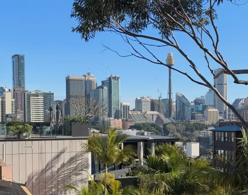 Darlinghurst 2房 标志性建筑 顶层视野 城市景观 法式门 老虎窗 开放式布局 现代厨房 精品公寓 稀缺房源 Luxury penthouse style apartment with panoramic city views