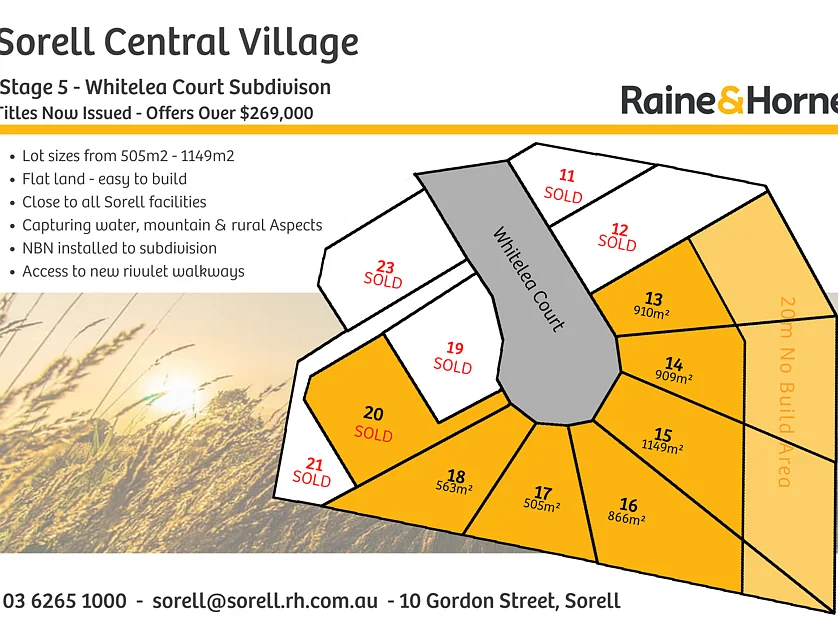 LOT 14/Stage 5 Whitelea Court, Sorell, Hobart, 0房, 0浴, Section