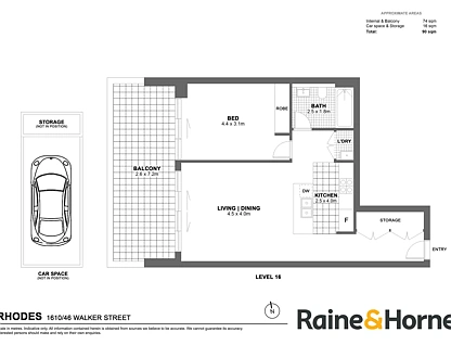 1610/46 Walker Street, Rhodes, NSW 2138, 1 침실, 1 욕실, Apartment
