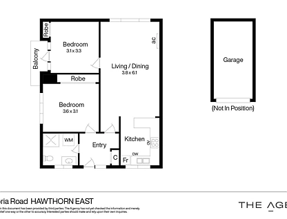 1/158 Victoria Road, Hawthorn East, Inner East Melbourne, 2 rūma, 1 rūma horoi, Apartment