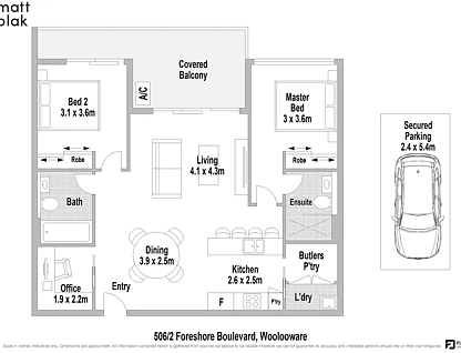 506/2 Foreshore Boulevard, Woolooware, NSW 2230, 2房, 2浴, 公寓