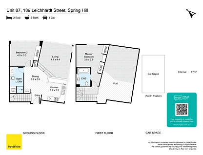 87/189 Leichhardt Street, Spring Hill, Brisbane - Inner City Region, 2 침실, 2 욕실, Apartment