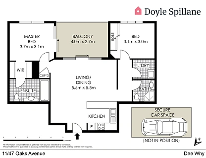 11/47-49 Oaks Avenue, Dee Why, Northern Beaches, 2 غرف, 2 حمامات, Apartment