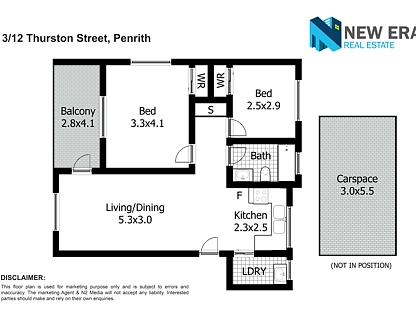 3/12 Thurston Street, Penrith, Outer Western Sydney, 2 Schlafzimmer, 1 Badezimmer, Apartment