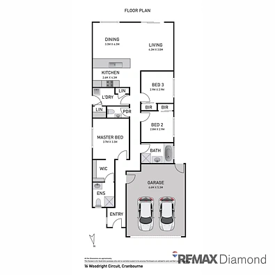 16 Woodright Circuit, Cranbourne, VIC 3977, 3房, 2浴, House