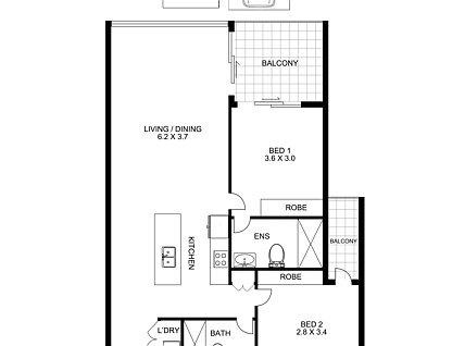 Unit 1911/22 Cambridge St, Epping, Upper North Shore, 2 Schlafzimmer, 2 Badezimmer, Apartment