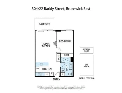 304/22 Barkly Street, Brunswick East, VIC 3057, 1 ਕਮਰੇ, 1 ਬਾਥਰੂਮ, Unit