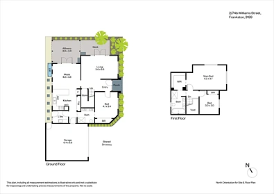 2/74B Williams Street, Frankston, VIC 3199, 3房, 2浴, Townhouse