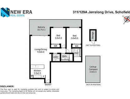 311/129A JERRALONG DRIVE, Schofields, Outer Western Sydney, 2 ਕਮਰੇ, 2 ਬਾਥਰੂਮ, Apartment