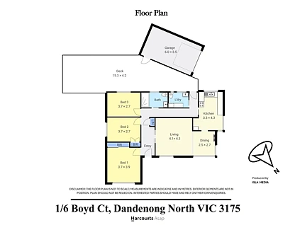 1/6 Boyd Court, Dandenong North, VIC 3175, 3房, 1浴, Unit