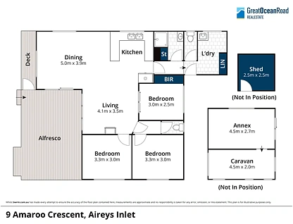 9 Amaroo Crescent, Aireys Inlet, VIC 3231, 3 Schlafzimmer, 1 Badezimmer, House