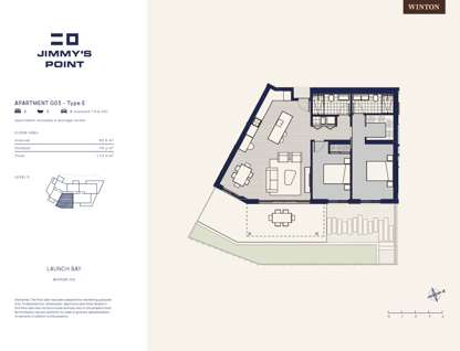 G03/12 Marlborough Crescent, Hobsonville Point, Waitakere City, Auckland, 2房, 2浴, 公寓
