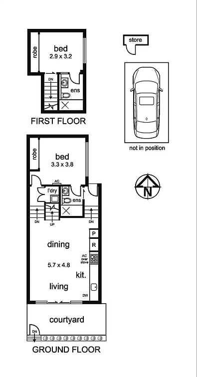 18A Mollison Street, Abbotsford, VIC 3067, 2 Bedrooms, 2 Bathrooms, Townhouse