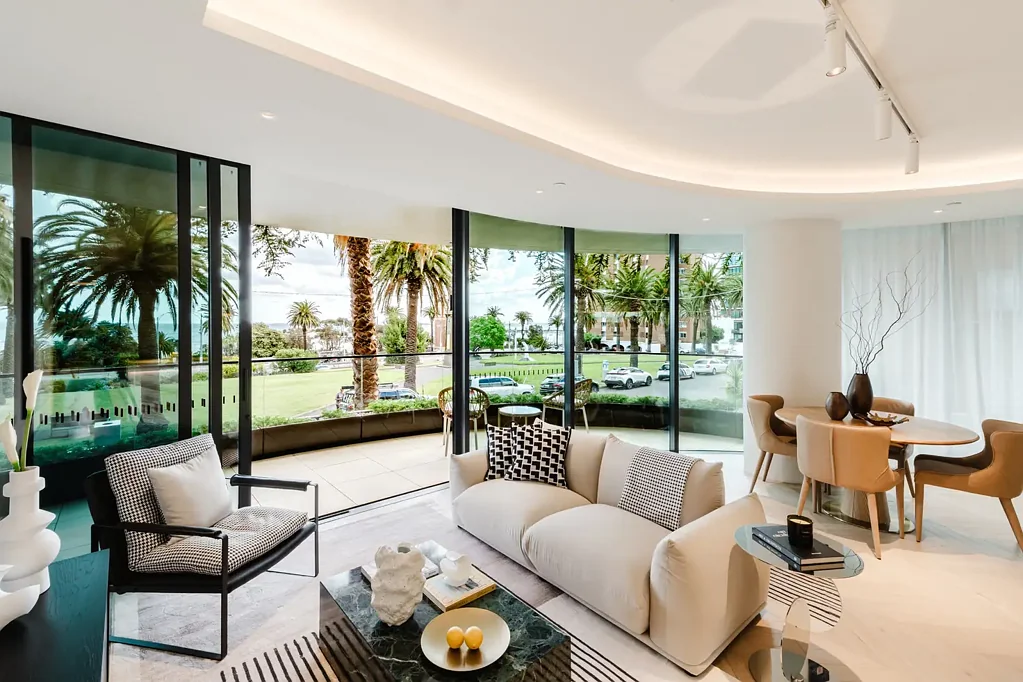 St Kilda 3ਬੈੱਡਰੂਮ Saint Moritz Waterfront Luxury with Bay Views