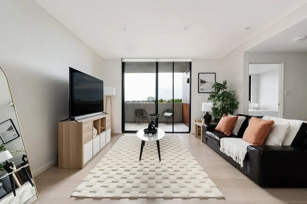 Earlwood 1غرفة نوم Sleek one-bedder with district views