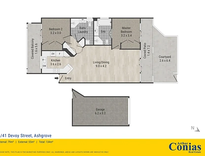 6/41 Devoy Street, Ashgrove, QLD 4060, 2 ਕਮਰੇ, 2 ਬਾਥਰੂਮ, Apartment