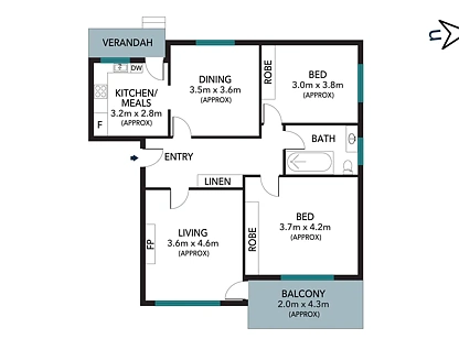 1/192 Beaumont Street, Hamilton, NSW 2303, 2 ਕਮਰੇ, 1 ਬਾਥਰੂਮ, Apartment