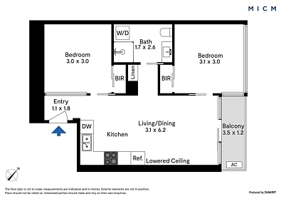1613/618 Lonsdale Street, Melbourne, VIC 3000, 2房, 1浴, Apartment
