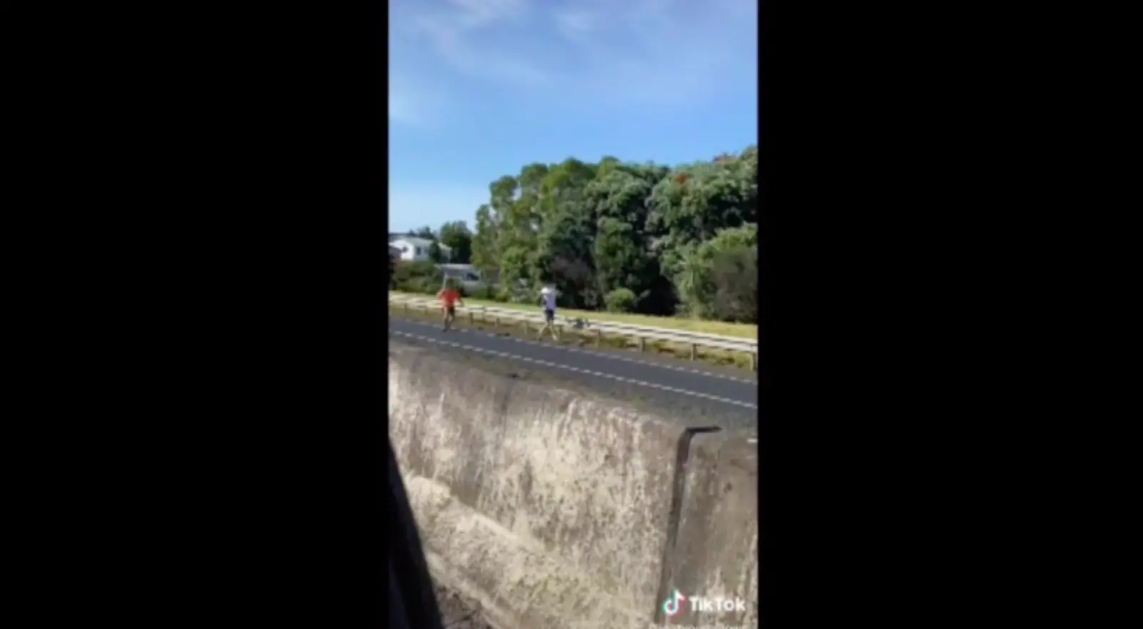 奥克兰高速乱斗：两车冲突，男子下车持械追打