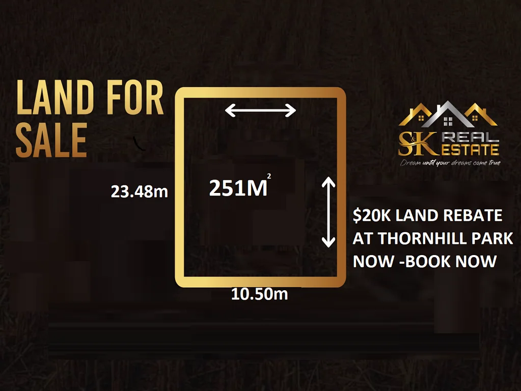 Thornhill Park book land for your future home -HUGE DISCOUNT