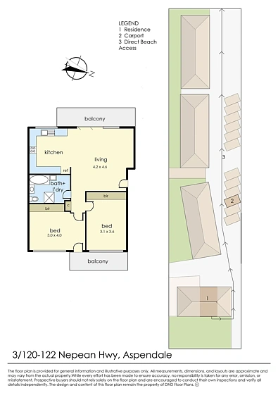 3/120 Nepean Highway, Aspendale, VIC 3195, 2 slaapkamers, 1 badkamers, Apartment