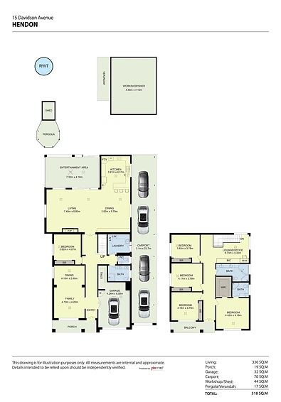 户型图 - 15 Davidson Avenue, Hendon, SA 5014
