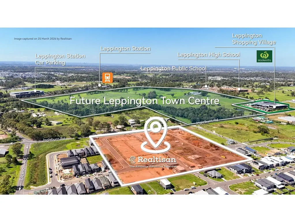 Leppington 5房 Leppington黄金地段 400米村站 优质土地225-358m² 独立双层四至五卧 Fixed-Price!! Single-Contract House!! 400m to Leppington Village!! SMSF!!