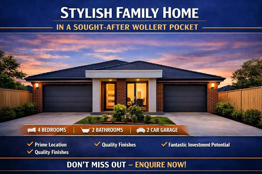 Wollert 4બેડરૂમ Stylish 4‑Bedroom Family Home in Prime Wollert Location