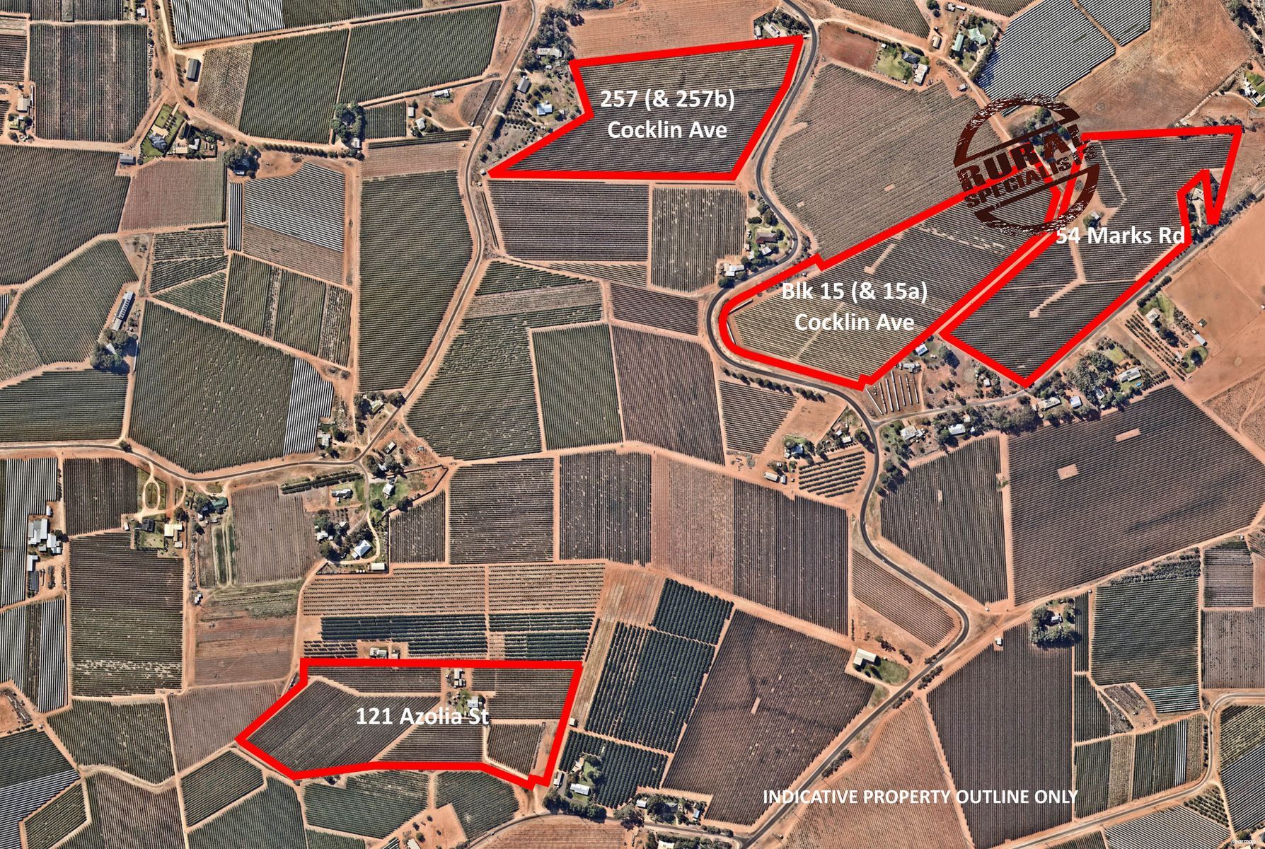 54 Marks Rd, Blk 15 & 257 Cocklin Ave & 121 Azolia St, Red Cliffs, VIC 3496, 3部屋, 1バスルーム, Lifestyle Property
