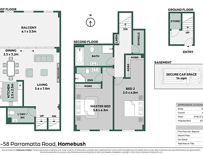 Level 1/5/52-58 Parramatta Road, Homebush, Inner West, 2 غرف, 2 حمامات, Apartment