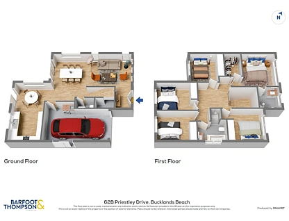 62B Priestley Drive, Bucklands Beach, Manukau City, Auckland, 5房, 2浴, 独立屋