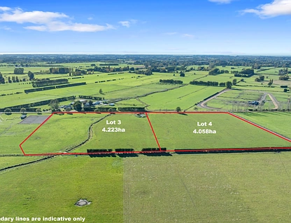 Lots 1-4 Ashens Road, Ohoka, Waimakariri, Canterbury, 0房, 0浴, 乡村物业建地