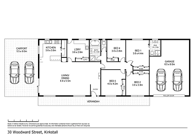 30 Woodward Street, Kirkstall, VIC 3283, 4房, 2浴, House