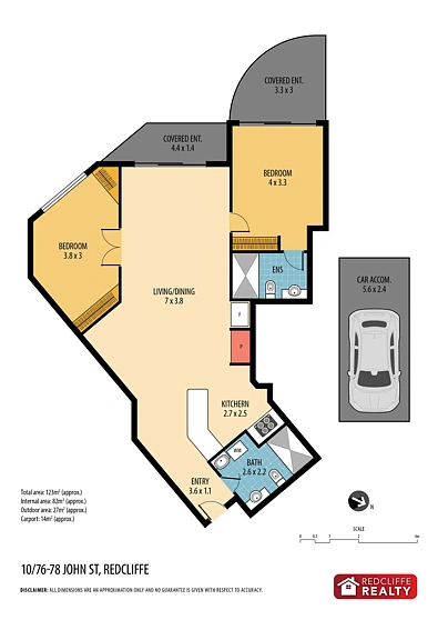 10/76-78 John Street, Redcliffe, QLD 4020, 2 Schlafzimmer, 2 Badezimmer, Unit